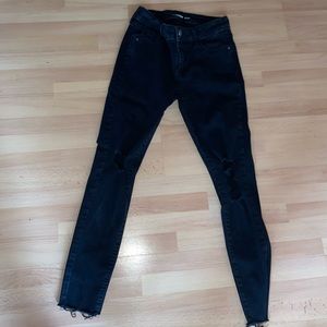 Black ripped jeans superstar old navy size 4